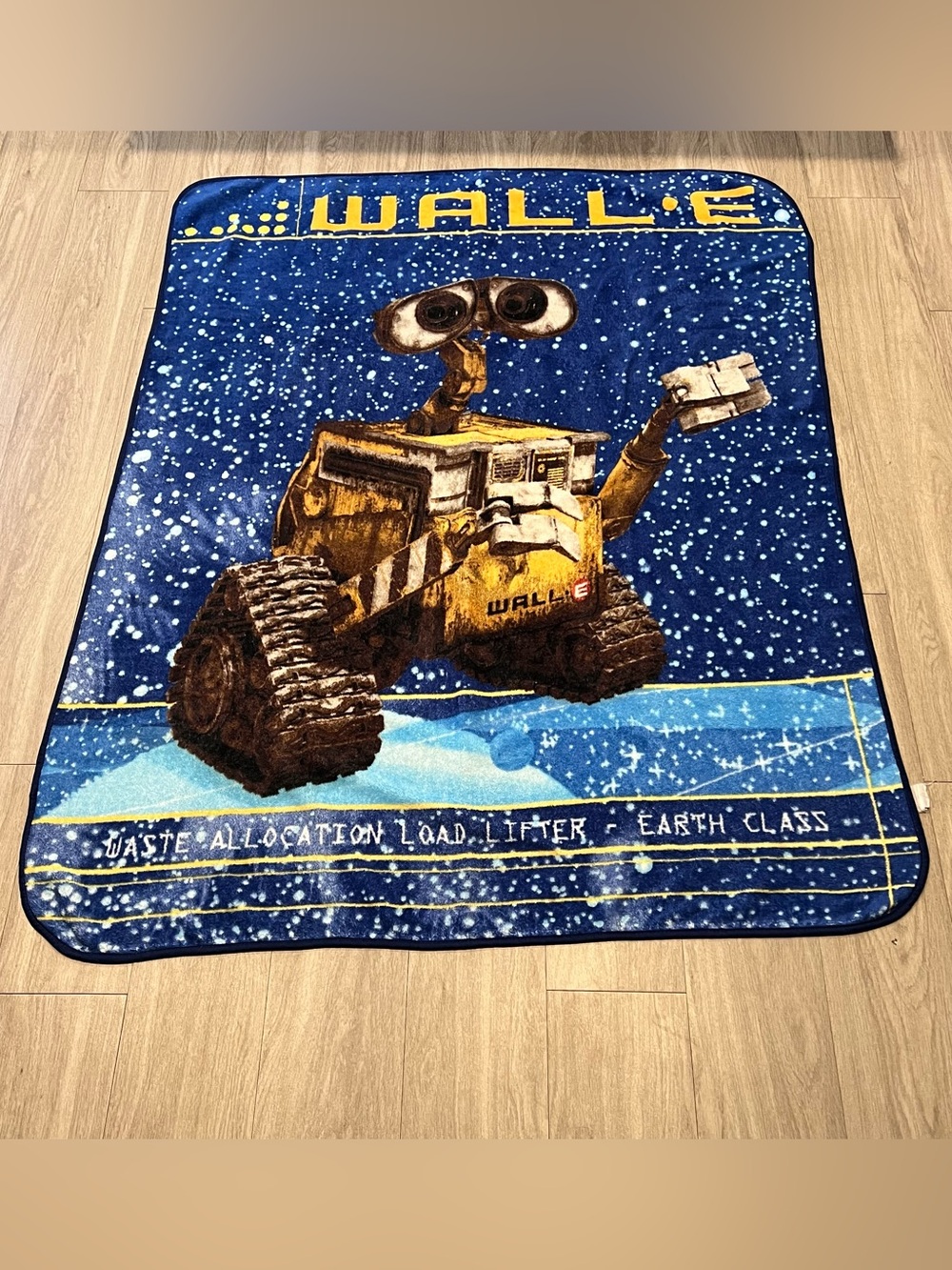 Disney Pixar WALL-E Throw Blanket Blue Space Fleece 47x59